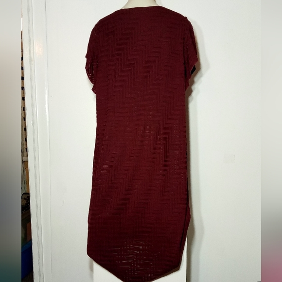 Cato Burgundy Midi Dress Sz 22/24W - Picture 13 of 14